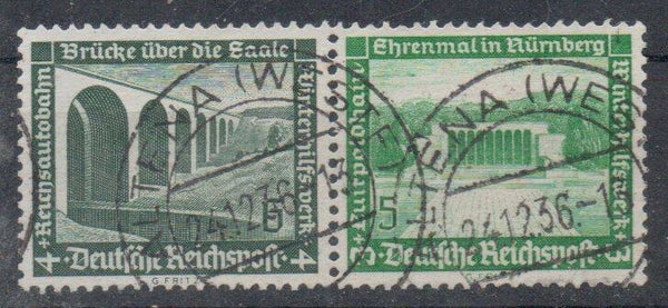Deutsches Reich Zusammendruck ZD Nr. W 121 gestempelt/ o