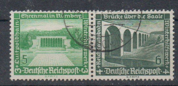 z437a- Deutsches Reich Zusammendruck ZD Nr. W 119 gestempelt/ o
