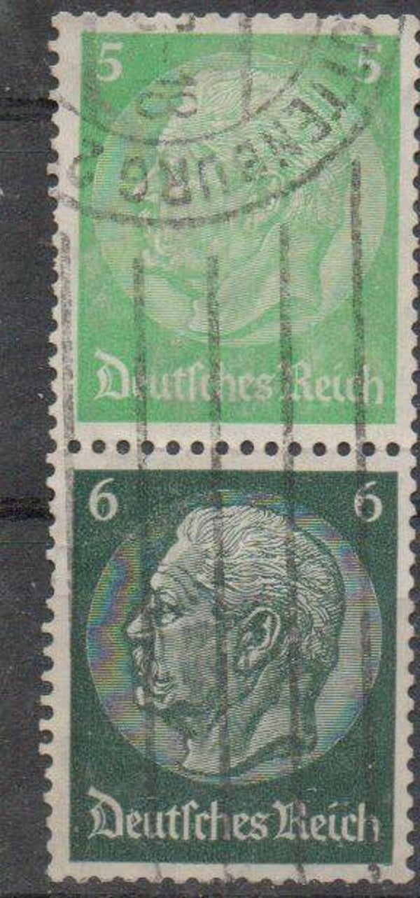 Deutsches Reich Zusammendruck Nr. S187.1 gestempelt/ o