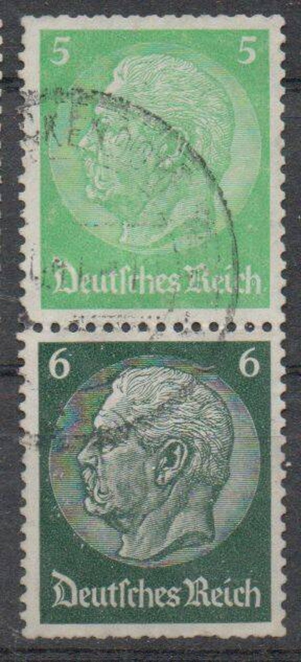 Deutsches Reich Zusammendruck Nr. S187.1 gestempelt/ o