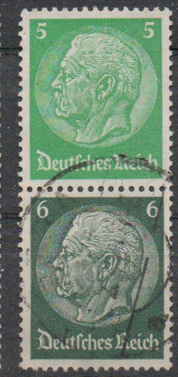 Deutsches Reich Zusammendruck Nr. S187.2 gestempelt/ o