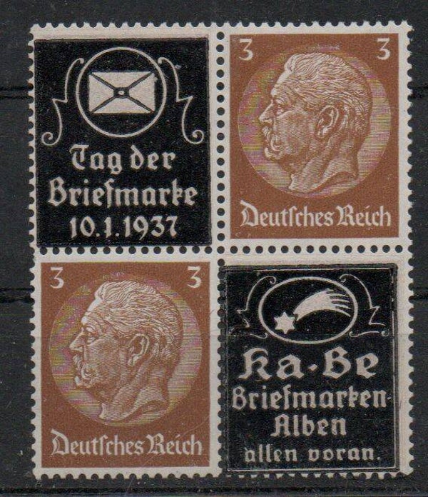z45- Deutsches Reich Zusammendruck ZD Nr. PV6 ungebraucht/ *