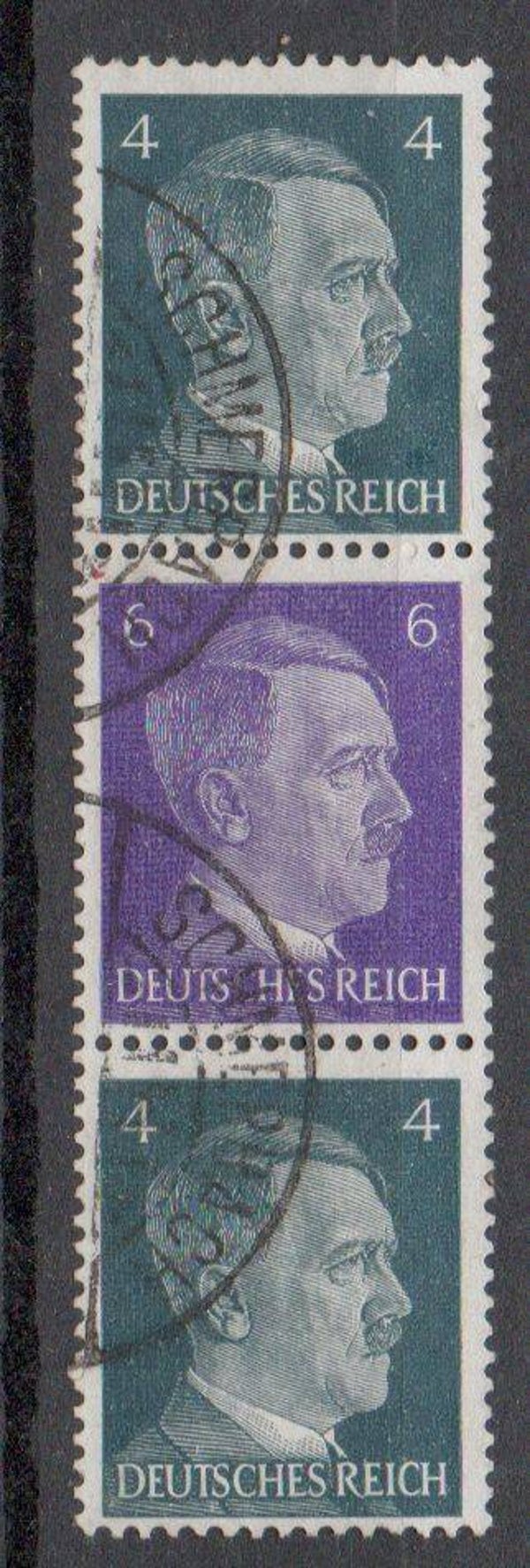 Deutsches Reich Zusammendruck Nr. S291a gestempelt/ o
