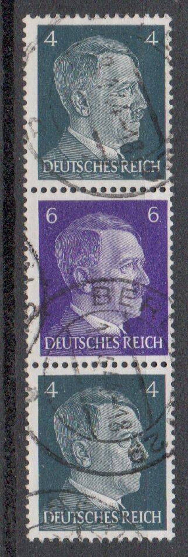 Deutsches Reich Zusammendruck Nr. S291a gestempelt/ o