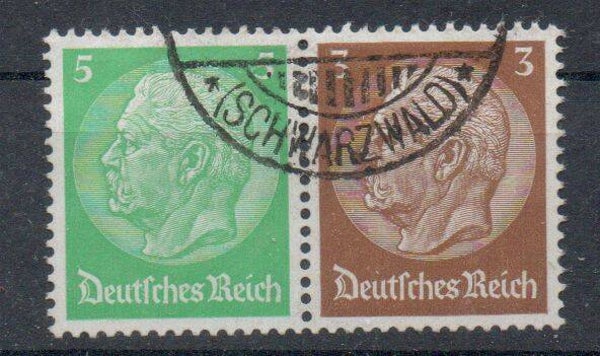 Deutsches Reich Zusammendruck Nr. W60 gestempelt/ o