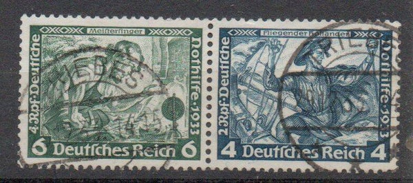 Deutsches Reich Zusammendruck Nr. W47 gestempelt/ o