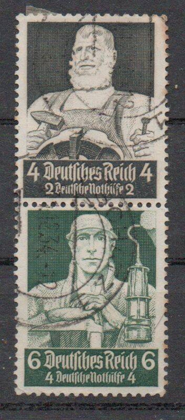 Deutsches Reich Zusammendruck Nr. S219 gestempelt/ o