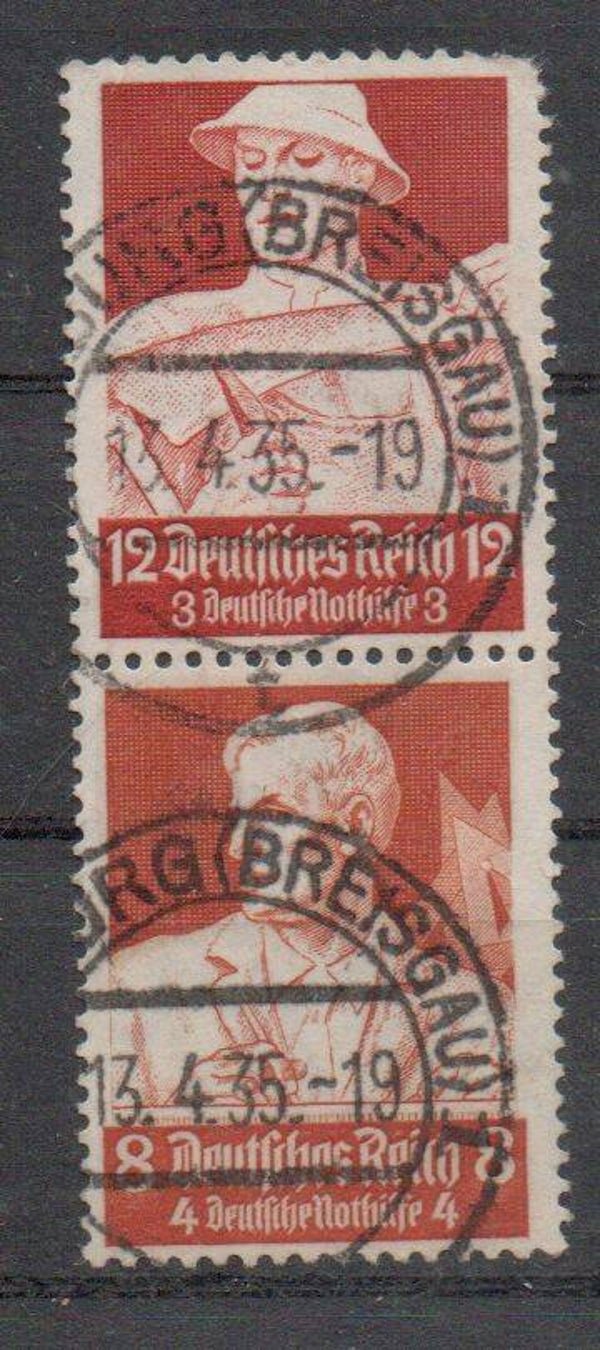 Deutsches Reich Zusammendruck Nr. S229 gestempelt/ o