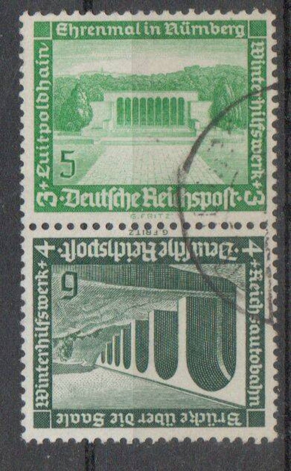 Deutsches Reich Zusammendruck Nr. SK29 gestempelt/ o