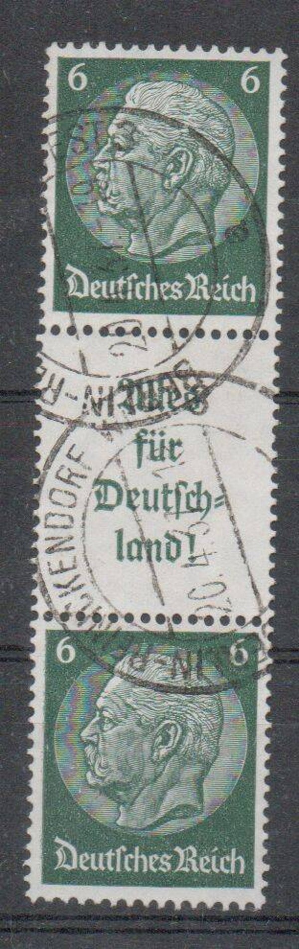 Deutsches Reich Zusammendruck Nr. S142 gestempelt/ o