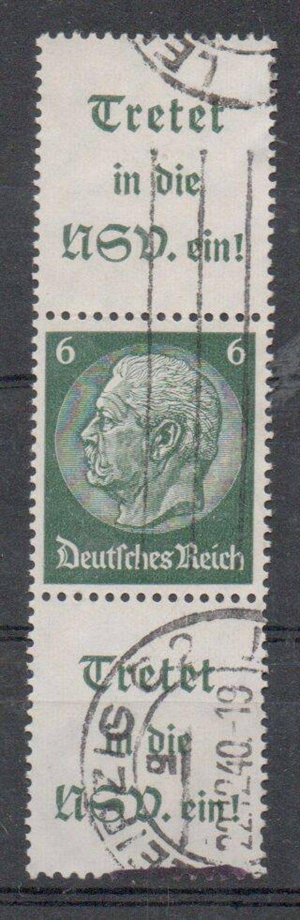 Deutsches Reich Zusammendruck Nr. S192 gestempelt/ o