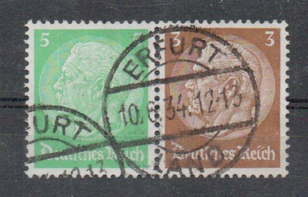 Deutsches Reich Zusammendruck Nr. W60 gestempelt/ o