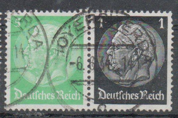 Deutsches Reich Zusammendruck Nr. W59 gestempelt/ o