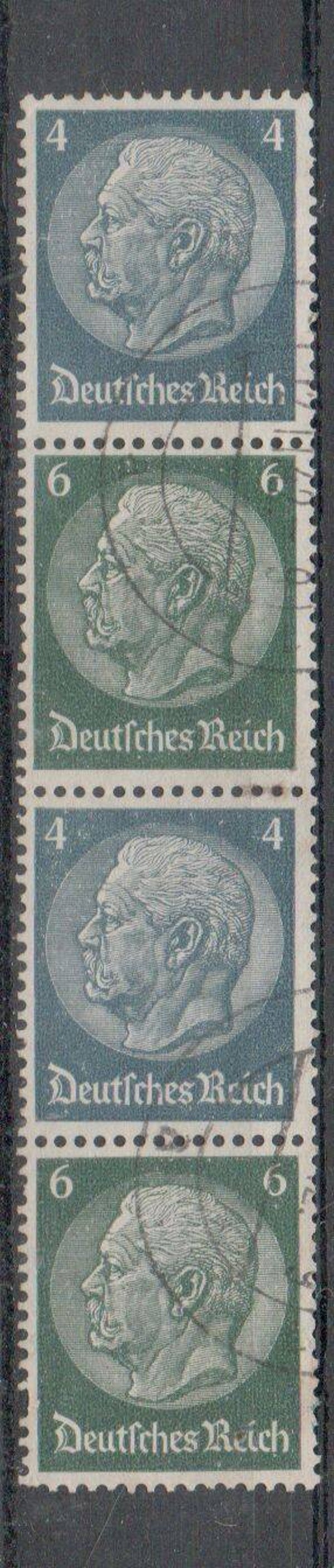 Deutsches Reich Zusammendruck Nr. S215 gestempelt/ o