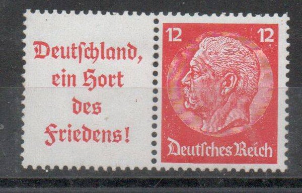 Deutsches Reich Zusammendruck Nr. W67 ungebraucht/ *