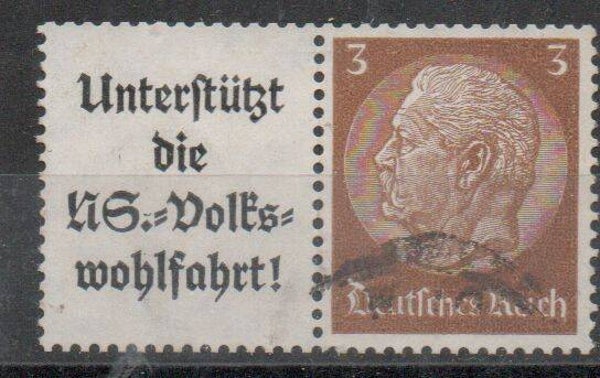 Deutsches Reich Zusammendruck Nr. W75 gestempelt/ o