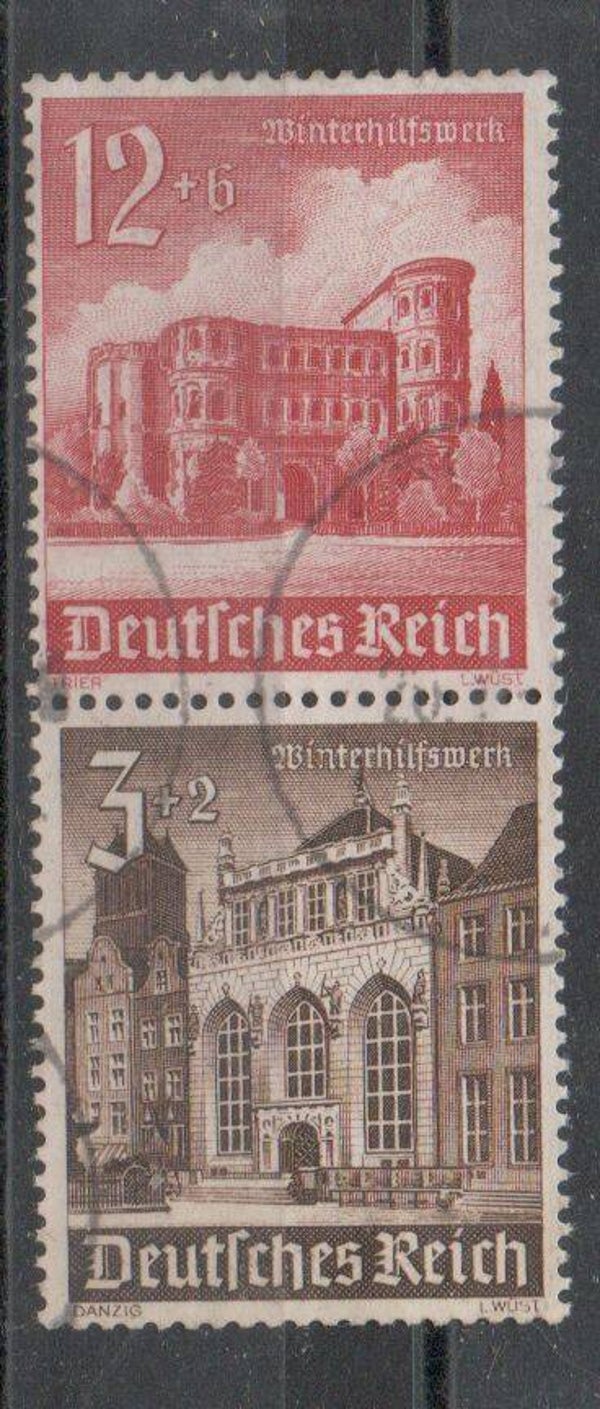 Deutsches Reich Zusammendruck Nr. S266 gestempelt/ o