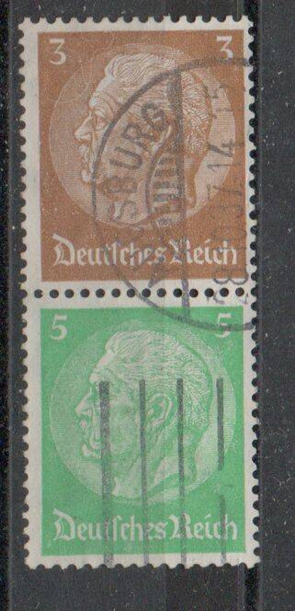 Deutsches Reich Zusammendruck Nr. S127 gestempelt/ o