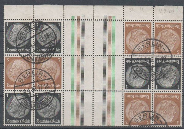 Deutsches Reich Zusammendruck Nr. KZ20 gestempelt/ o
