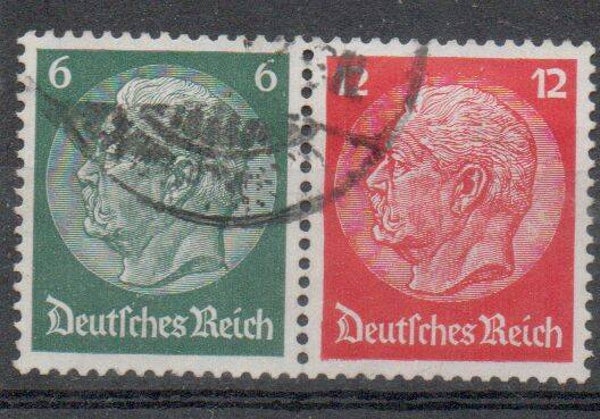 Deutsches Reich Zusammendruck Nr. W62 gestempelt/ o