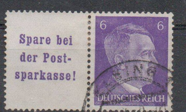 Deutsches Reich Zusammendruck Nr. W154 gestempelt/ o
