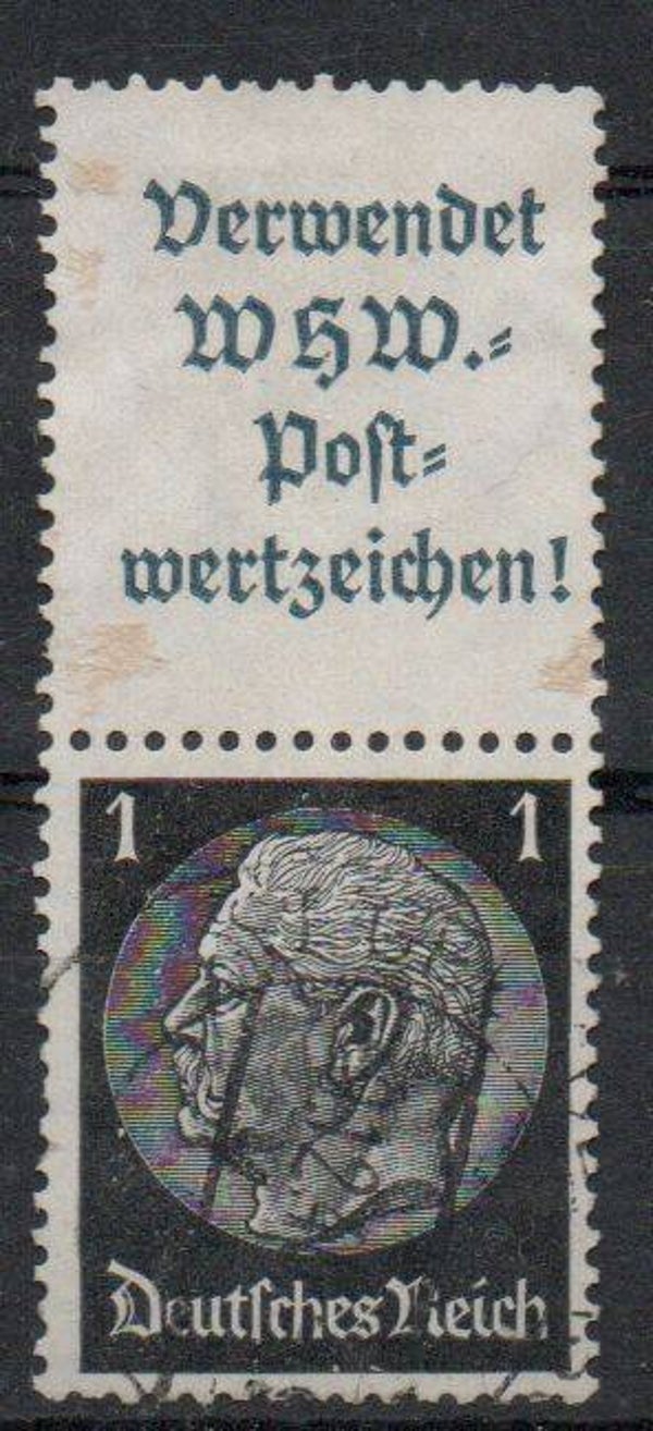 Deutsches Reich Zusammendruck Nr. S 167 gestempelt/ o