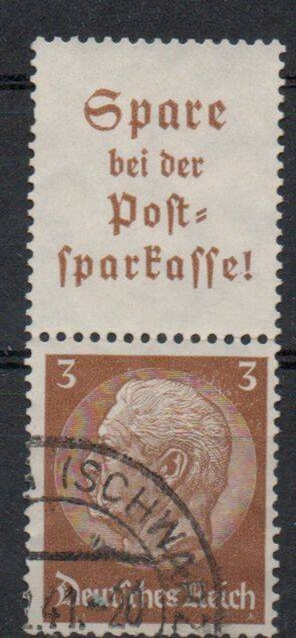 Deutsches Reich Zusammendruck Nr. S 175 gestempelt/ o