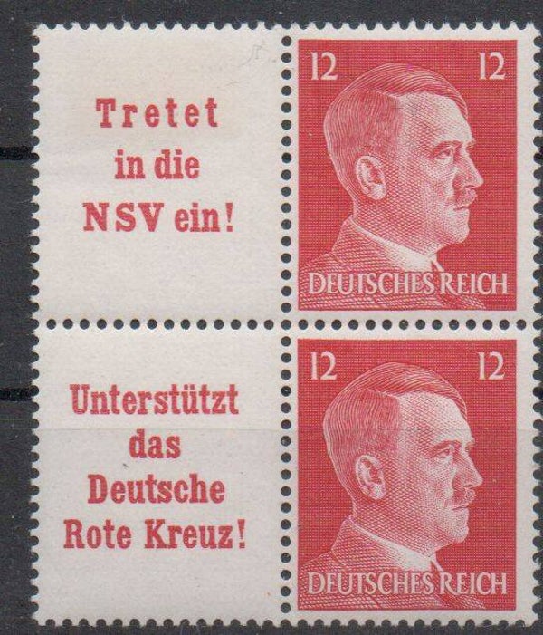 Deutsches Reich Zusammendruck Nr. W157/ W156  */ **