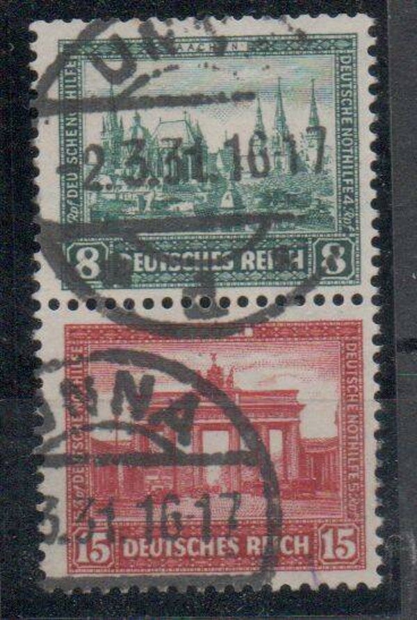 Deutsches Reich Zusammendruck ZD Nr. S 76 gestempelt/ o