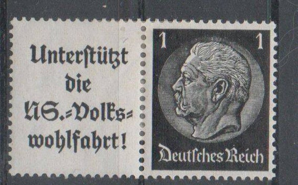 Deutsches Reich Zusammendruck Nr. W93 ungebraucht/ *