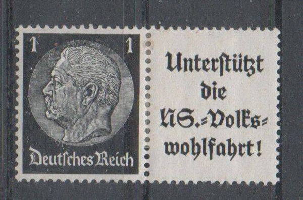 Deutsches Reich Zusammendruck Nr. W91 ungebraucht/ *