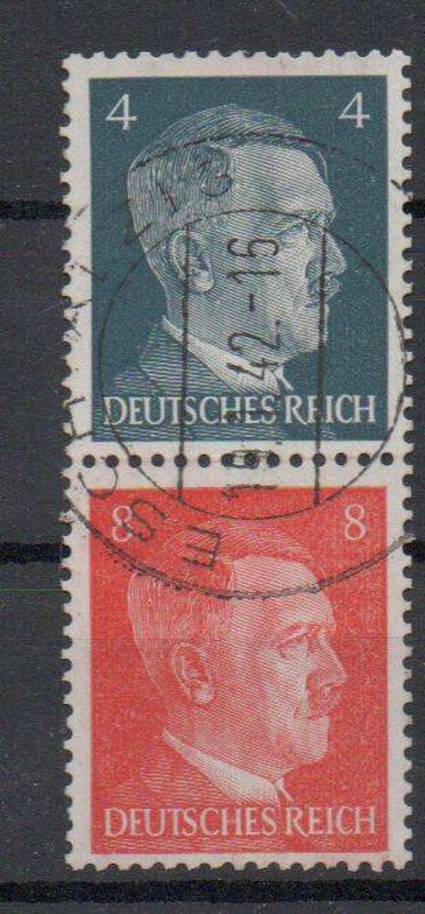 Deutsches Reich Zusammendruck Nr. S278 gestempelt/ o