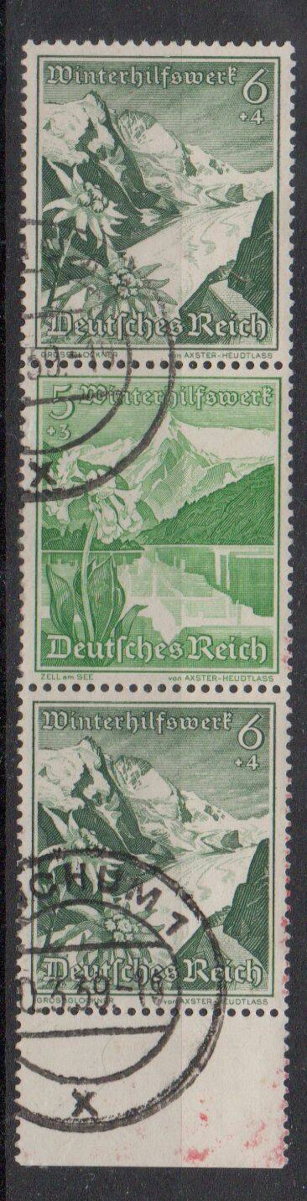 Deutsches Reich Zusammendruck Nr. S248 gestempelt/ o