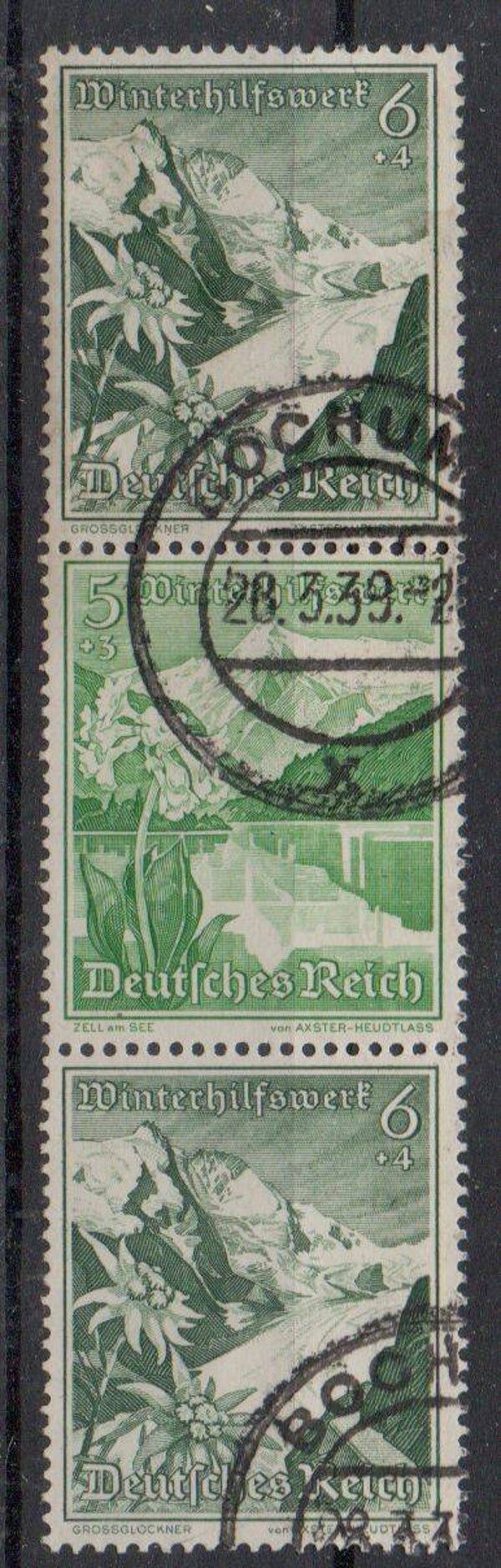 Deutsches Reich Zusammendruck Nr. S248 gestempelt/ o