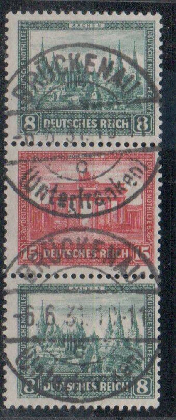 z56- Deutsches Reich Zusammendruck ZD Nr. S 77 gestempelt/ o