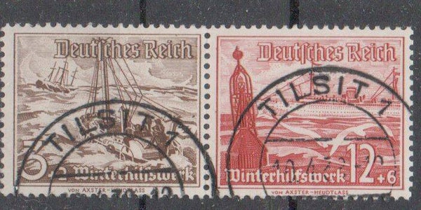 Deutsches Reich Zusammendruck Nr. W131 gestempelt/ o