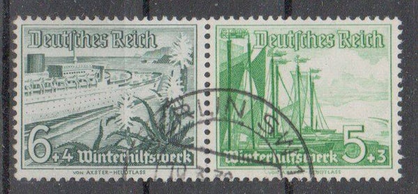 Deutsches Reich Zusammendruck Nr. W123 gestempelt/ o