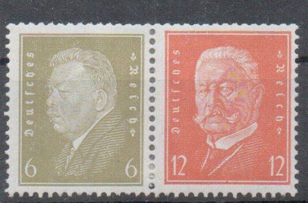 Deutsches Reich Zusammendruck Nr. W29 ungebraucht/ *