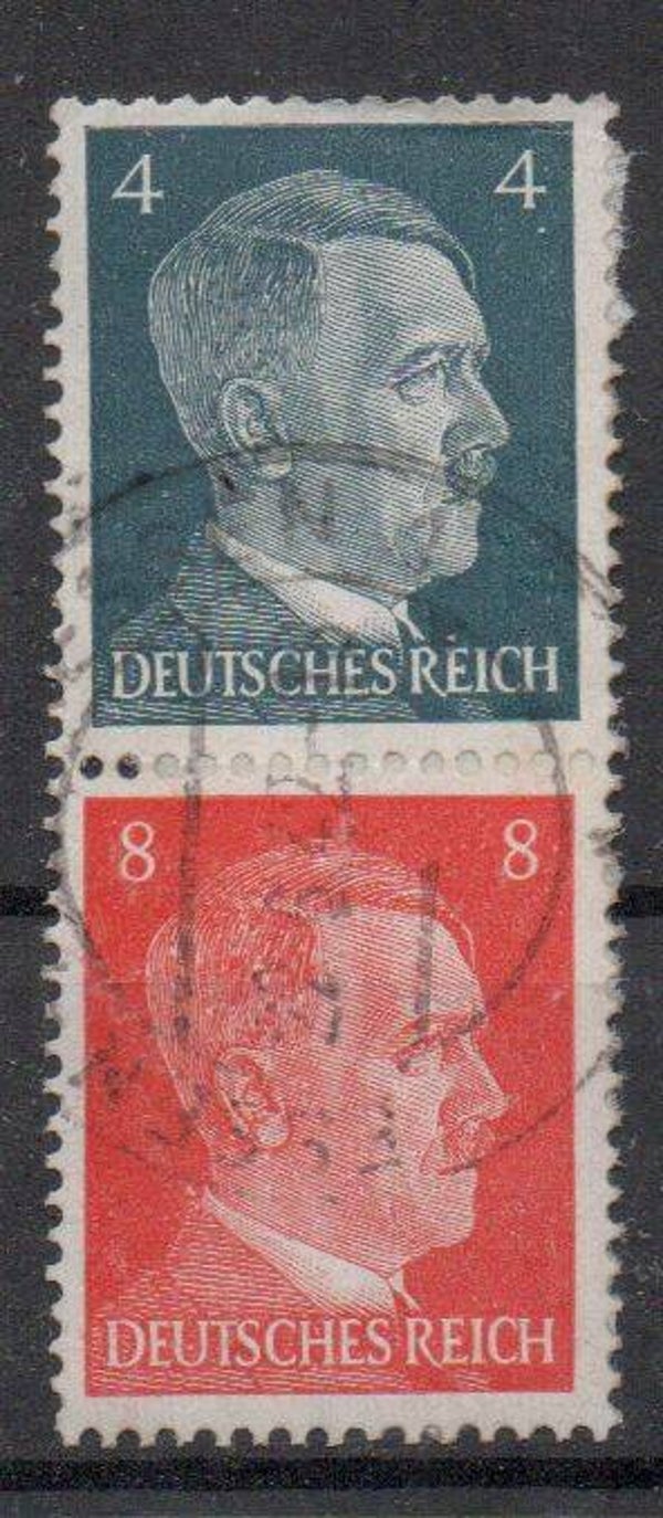 Deutsches Reich Zusammendruck Nr. S278 gestempelt/ o