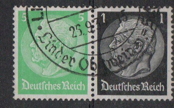 Deutsches Reich Zusammendruck Nr. W59 gestempelt/ o