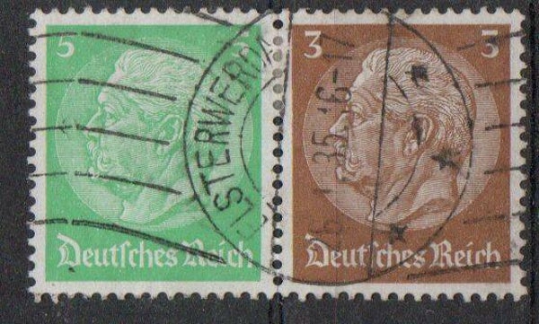 Deutsches Reich Zusammendruck Nr. W60 gestempelt/ o