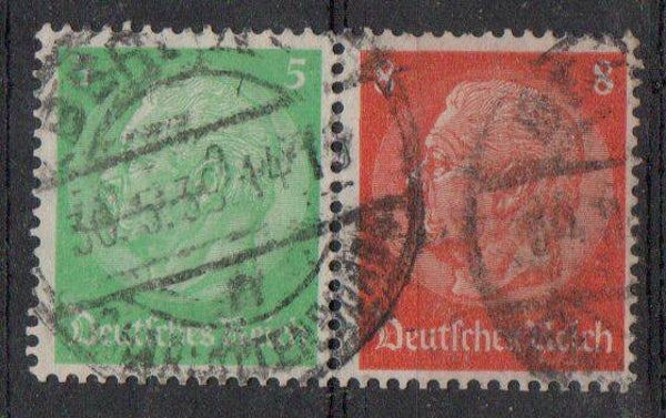 Deutsches Reich Zusammendruck Nr. W70 gestempelt/ o