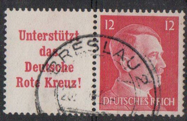 Deutsches Reich Zusammendruck Nr. W156 gestempelt/ o