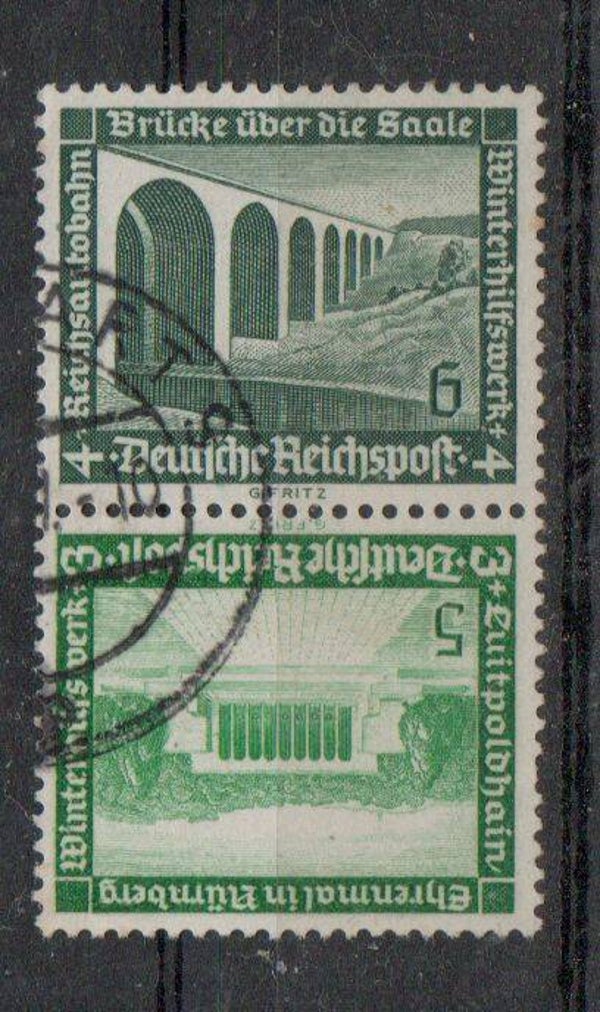 Deutsches Reich Zusammendruck Nr. SK29 gestempelt/ o