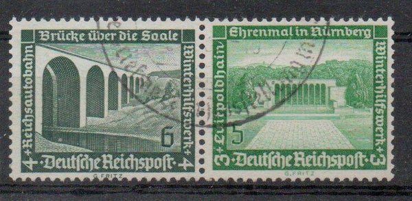 Deutsches Reich Zusammendruck Nr. W121 gestempelt/ o
