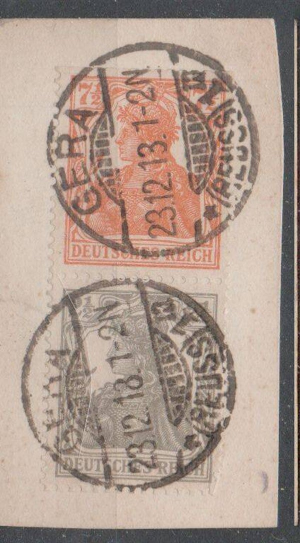 Deutsches Reich Zusammendruck Nr. S13a gestempelt/ o
