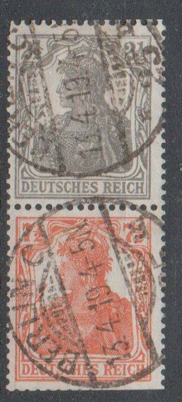 Deutsches Reich Zusammendruck Nr. S11b gestempelt/ o