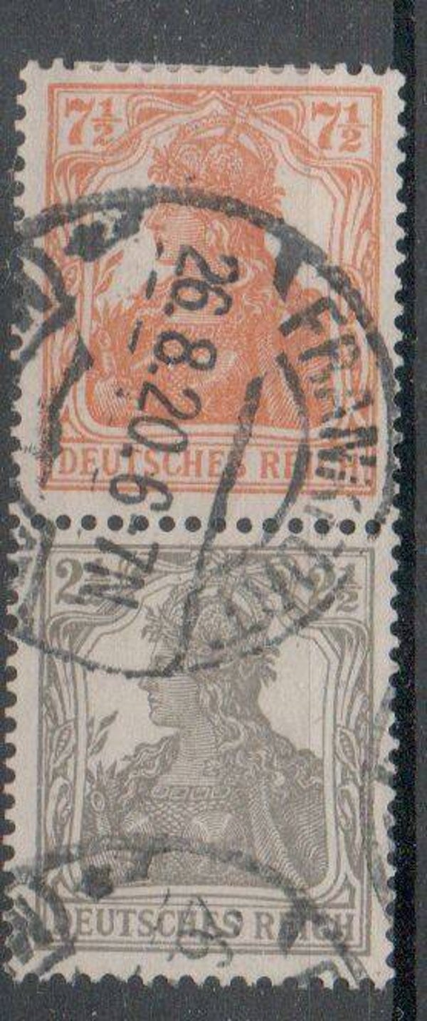 Deutsches Reich Zusammendruck Nr. S13a gestempelt/ o
