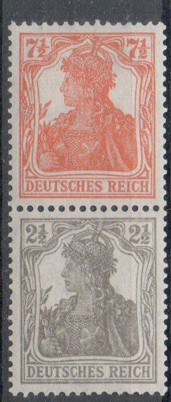 Deutsches Reich Zusammendruck Nr. S13b ungebraucht/ *