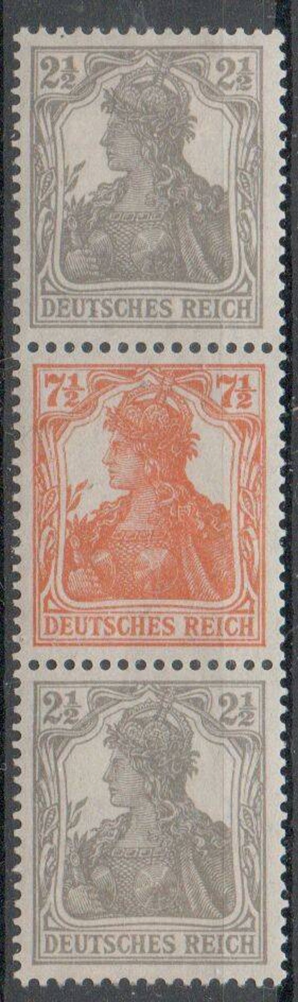 Deutsches Reich Zusammendruck Nr. S12a ungebraucht/ *